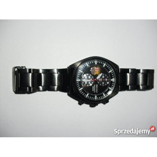 Seiko SNN267P1 Chronograph Barca FC Full Black | Jam Pria SNN267