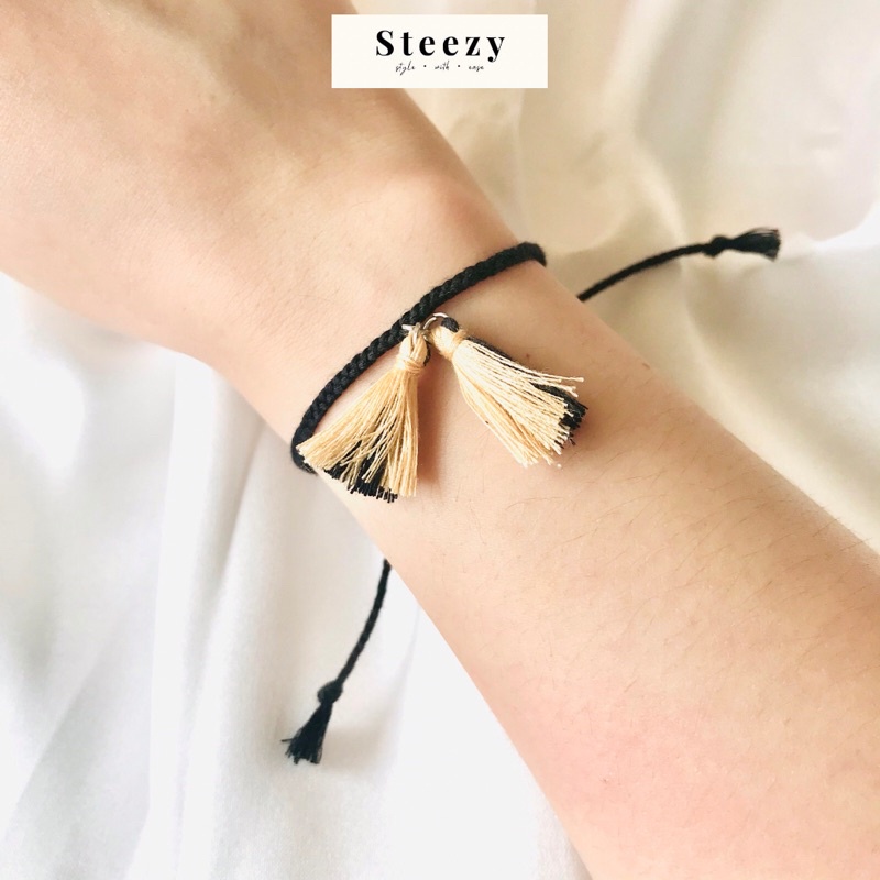 Bella Braided bracelet- Gelang tali kepang/ Gelang tali wanita/ gelang tali rumbai/ Gelang persahabatan/ Gelang Couple 3 / Gelang Boho Bohemian