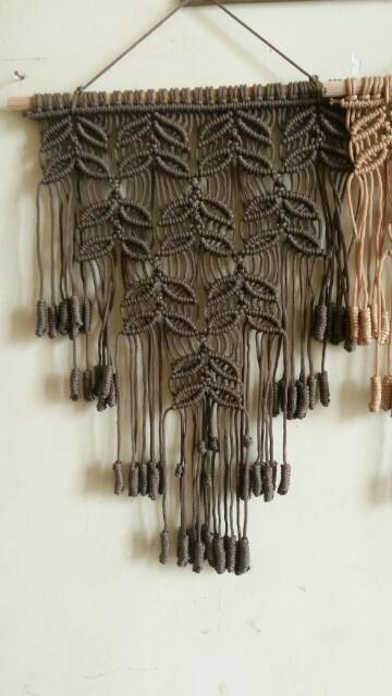 READY STOK) macrame Hiasan dinding anin zig-zag / macrame wall hanging/ Dekorasi rumah