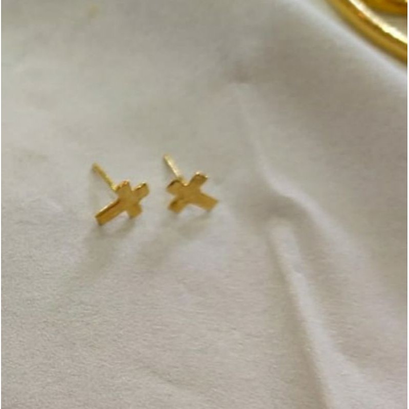 ANTING SALIB  1 GRAM EMAS LM/LONDON 24K KADAR 99,9%- EMAS LONDON MEDAN- ANTING WANITA