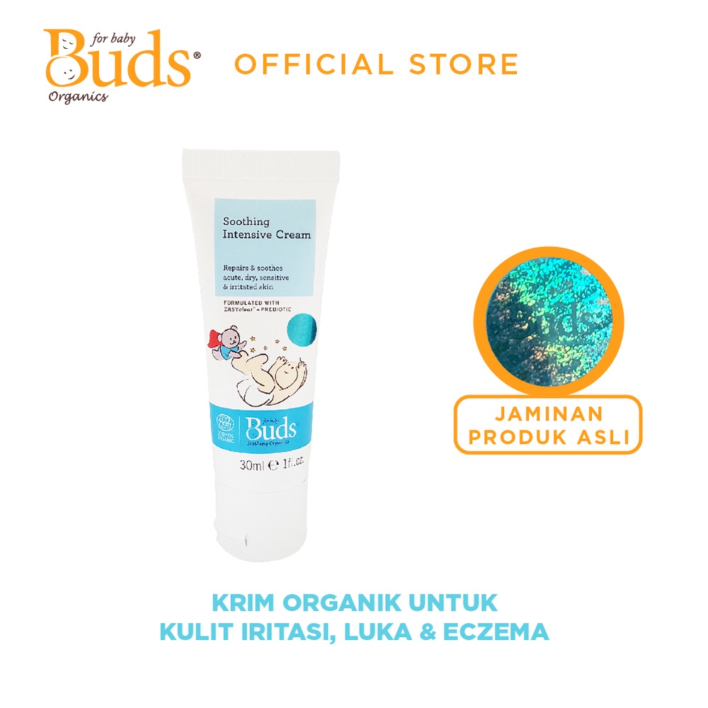 CBK - Buds Organics Super Soothing Intensive Repair Cream 30ml - Lotion atau Krim Perawatan Iritasi Luka Eczema Bayi dan Anak