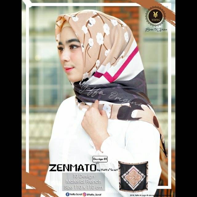Segi empat Zenmato by Yeffa Scarf