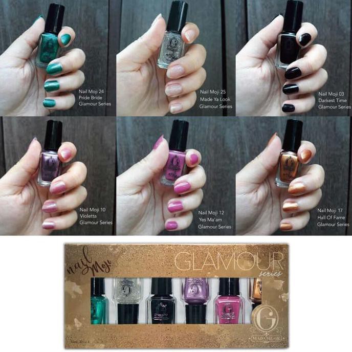 MADAME GIE NAIL MOJI GLAMOUR SERIES 1 SET ISI 6 PCS