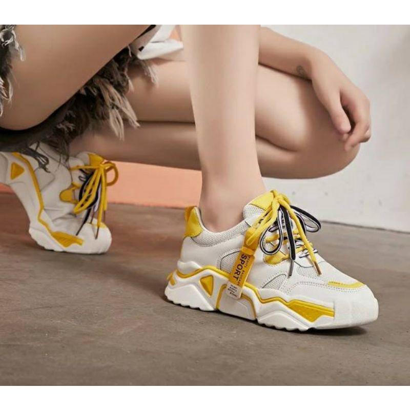 Sepatu Wanita Sneaker Jintu Korea Termurah Fashion Remaja Dewasa Kekinian Gs488