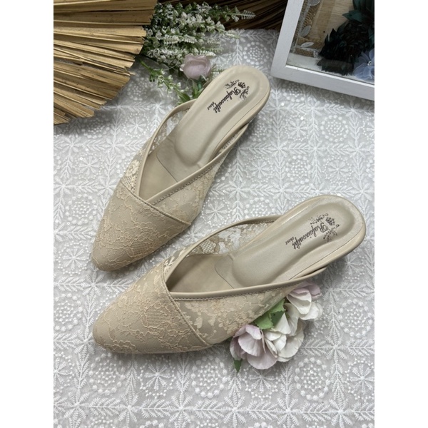 Rafaizoutfit sepatu wanita heels kaca 3cm anessha tanpa asesoris