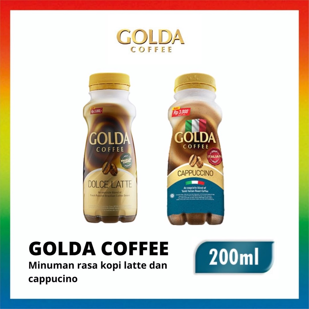 GOLDA Coffee Dolce Latte Kopi Siap Minum Botol 200ML