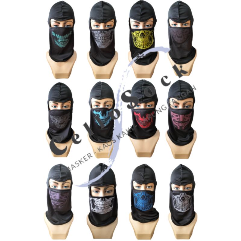 Masker Ninja KBR Tengkorak / Masker Ninja Tengkorak / Masker Ninja