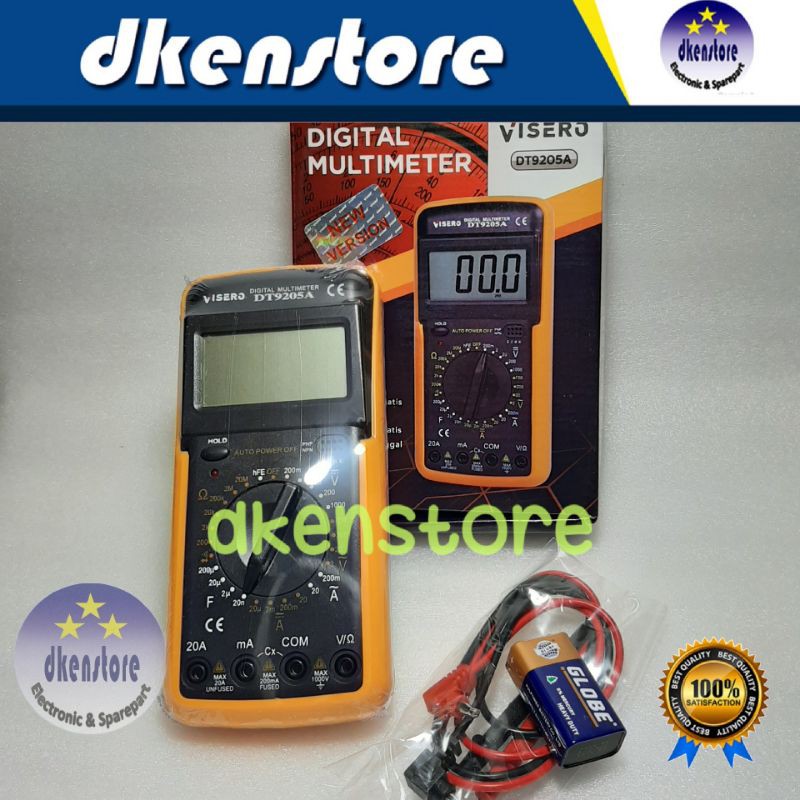 Avometer Digital Visero DT9205A Multimeter Multitester 9205A