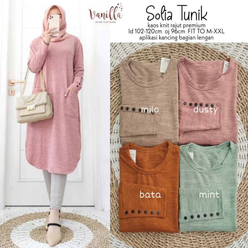 Solia Tunik By Vanilla Hijab Clothing || Tunic