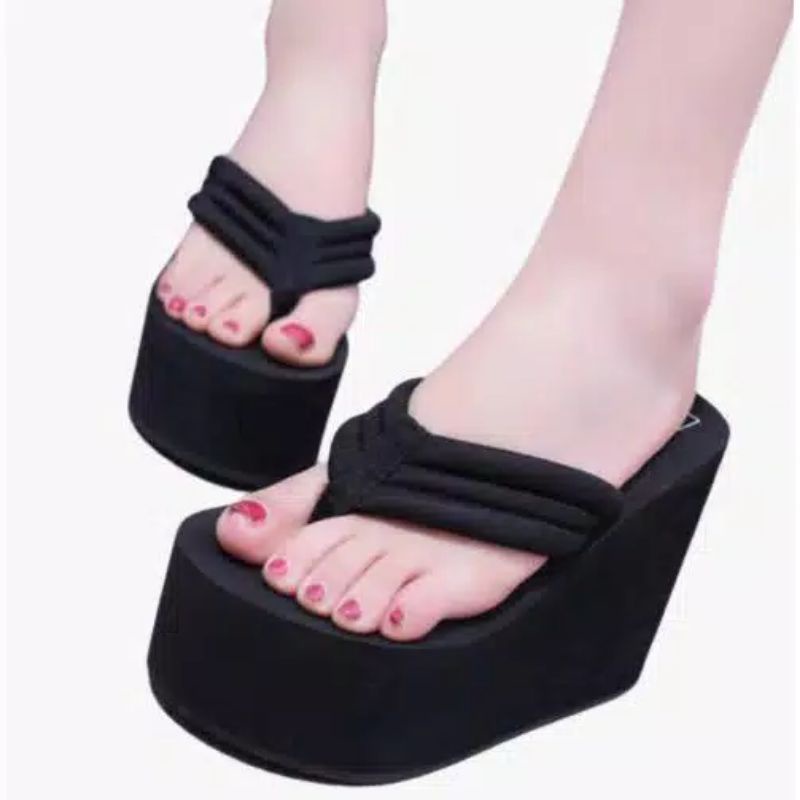 SANDAL JEPIT WEDGESS WANITA TINGGI 9 CM ( RS 03 )