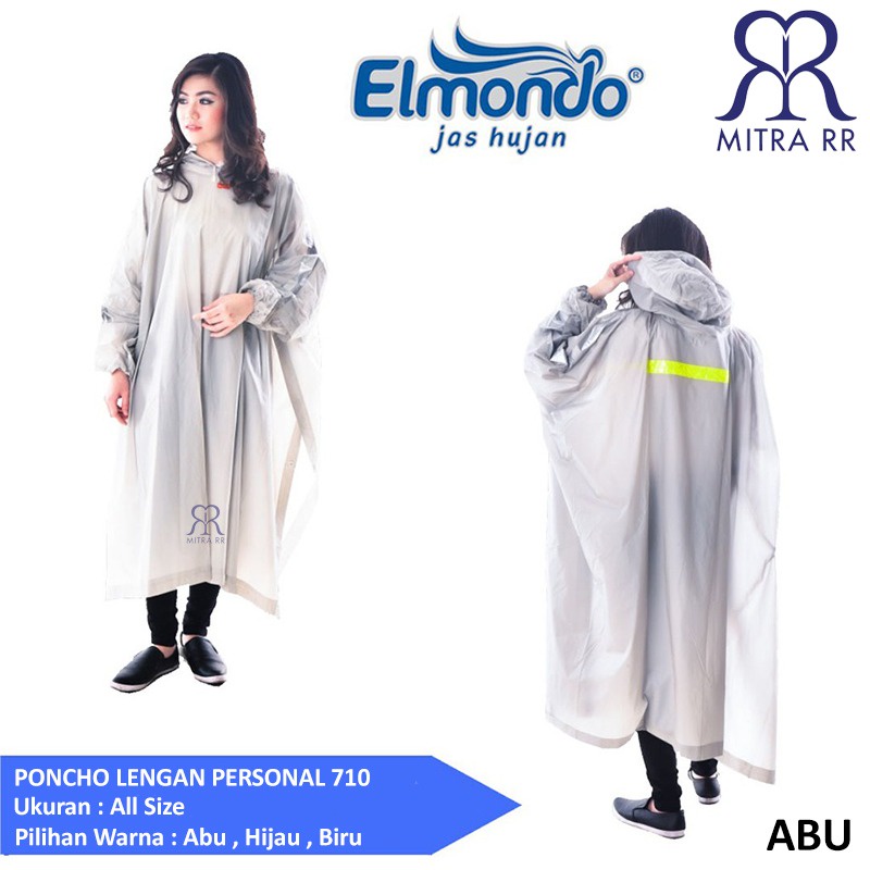 Jas Hujan Poncho Lengan Elmondo Personal 710 Ponco Dewasa Pria Wanita