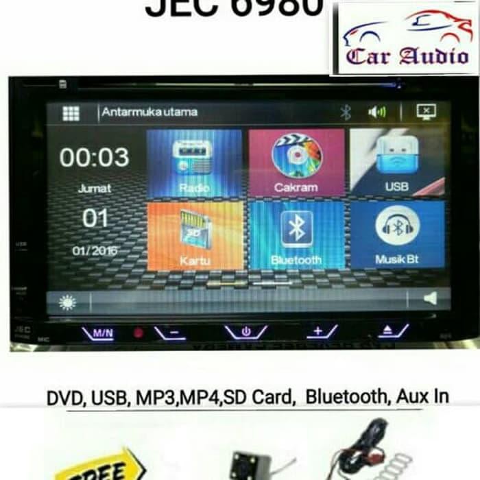 Tv mobil Avanza Xenia Double din JEC GD 6980 MirrorLink KAMERA ANTENA