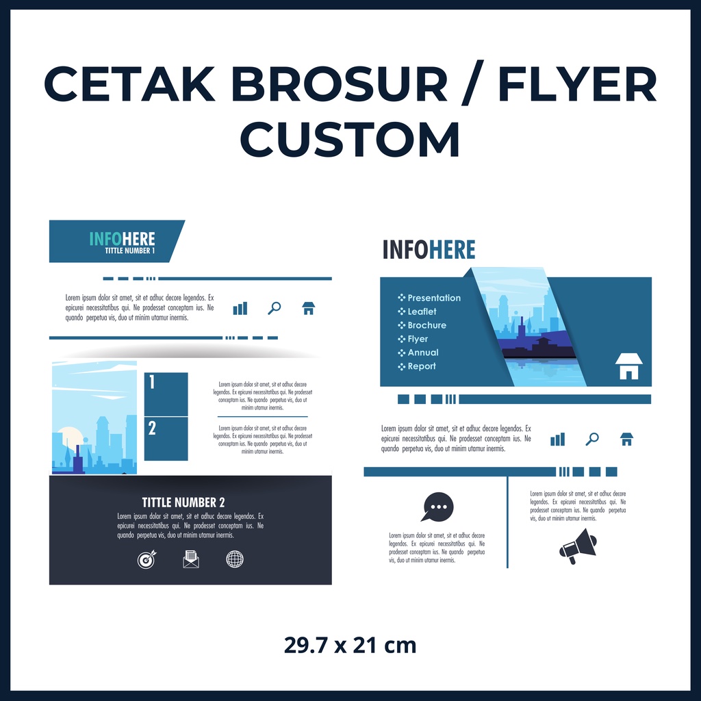 

(A4) Cetak Brosur / Flyer / Leaflet Custom - min 50