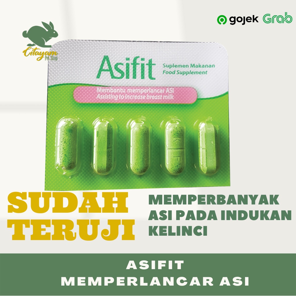 ASIFIT MEMPERLANCAR ASI KELINCI PERTABLET OBAT HERBAL ORIGINAL VITAMIN SUPLEMEN MENAMBAH ASI KELINCI