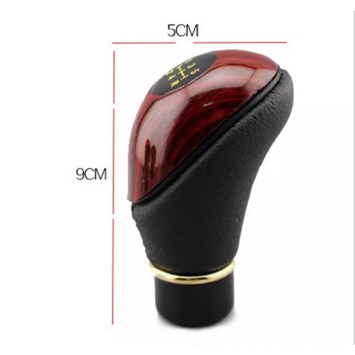 Shift Knob Universal Knop Gear Knob Kayu Type R Tuas Gigi Perseneling Transmisi Mobil Manual