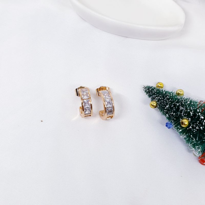 Anting subang/giwang permata zircon