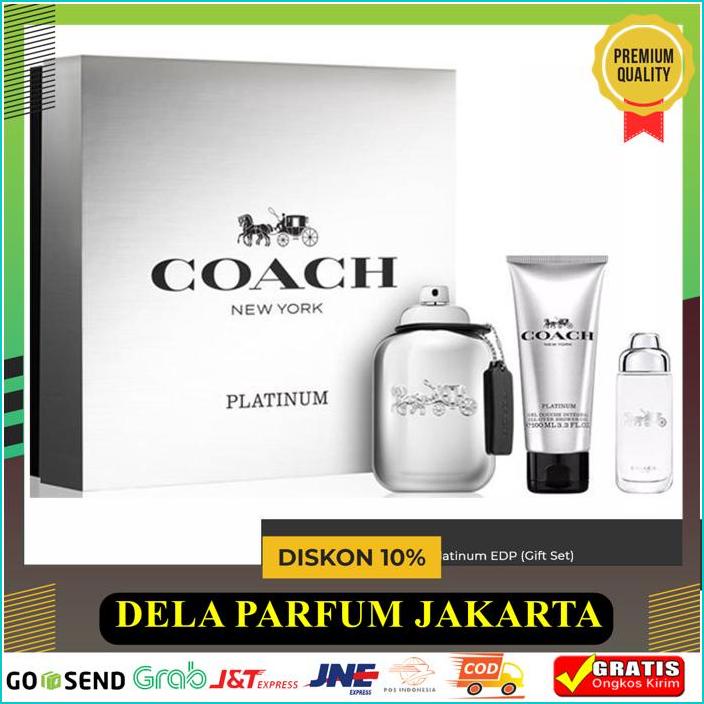 COACH PLATINUM EDP - PARFUM ORIGINAL GIFT SET BAHAN BERKUALITAS