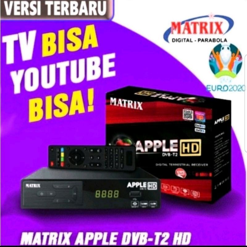 SET TOP BOX MATRIX APPLE MERAH HITAM TV DIGITAL TERMURAH