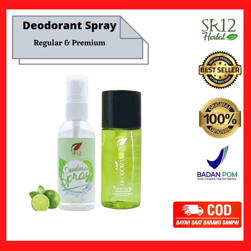 SR12 Deodorant Spray Non Alkohol BPOM Aman Untuk Anak Bumil Busui