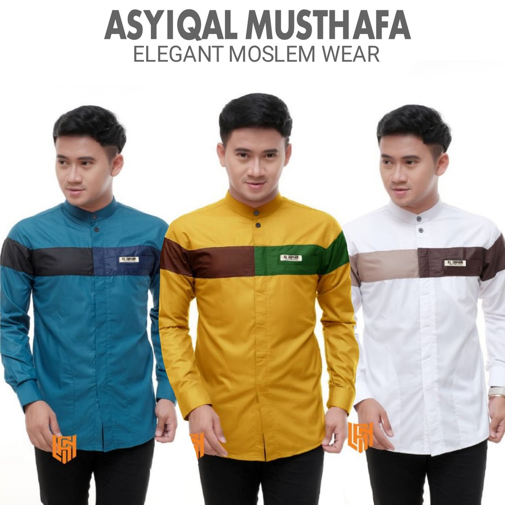 Baju Koko Palestina Pria Lengan Panjang Katun Lembut Dewasa Premium Murah Terbaru 2021