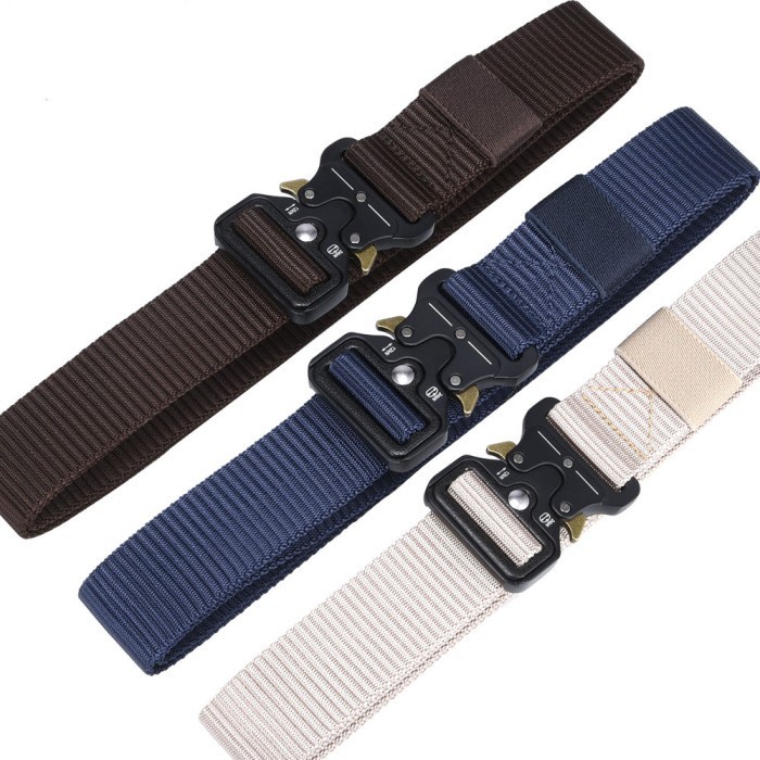 Ikat Pinggang Gesper Canvas 125cm Military Tactical Belt