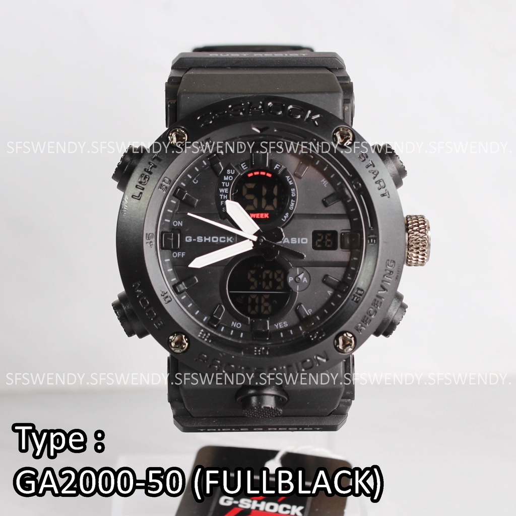 STOK TERBATAS !!!! Jam tangan pria G Shock GWRB-1000 Diameter besar Hijau Hitam army dual time digital anti air