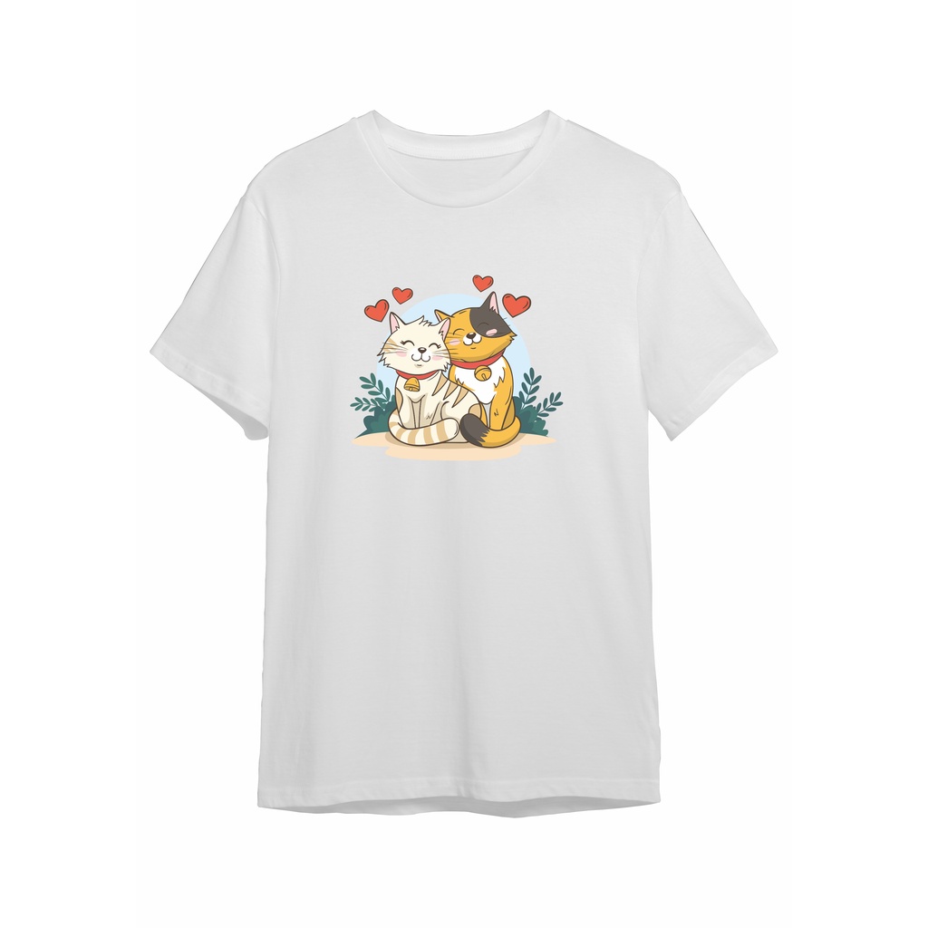 Kaos gambar kucing aesthetic