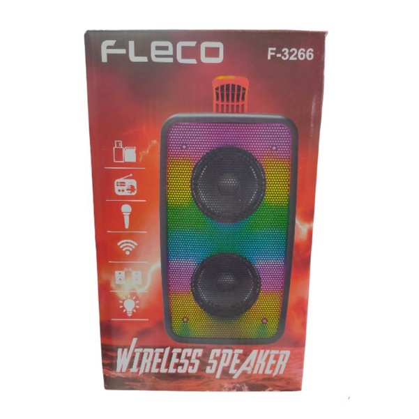 SPEAKER BLUETOOTH FLECO F-3266/F3266 BIG BASS FULL LED LAMP