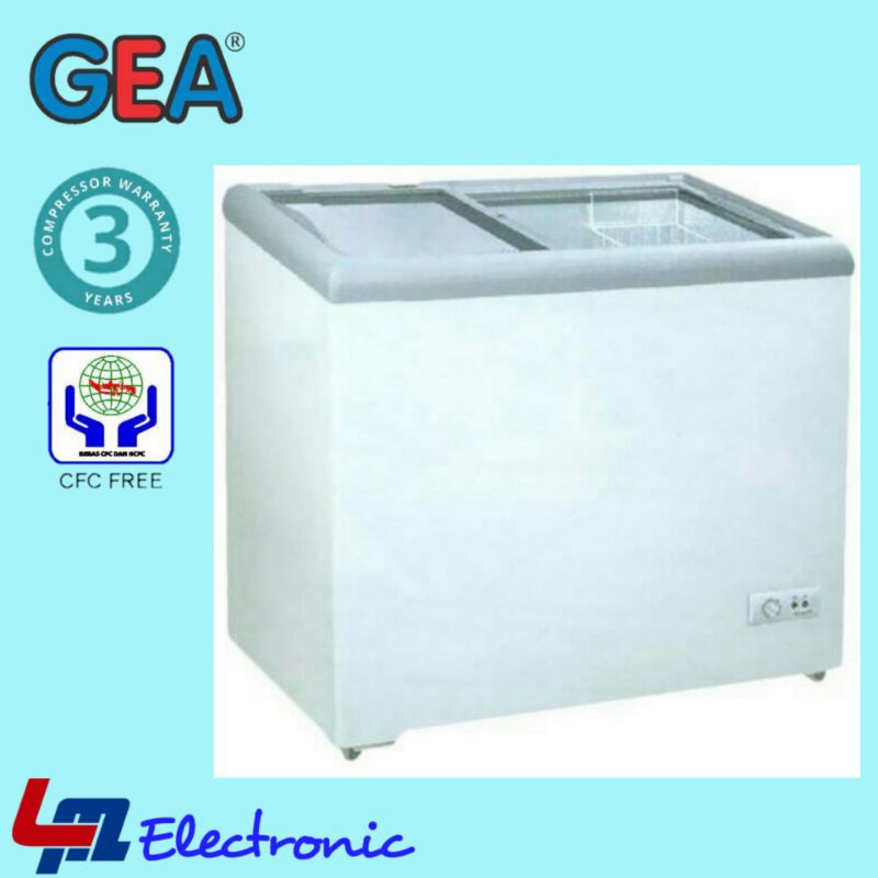 GEA Chest Freezer Sliding Flat Glass SD186 / SD 186
