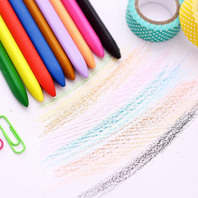 

Readi's juga Deli Krayon sekolah plastik 12/18/24 warna, Non -Toxic, bentuk segitiga 72061 72062 720