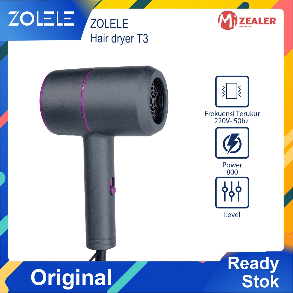 ZOLELE Hair Dryer 800W Pengering Rambut Termurah Daya tinggi Professional Iconic - Vlasy Pengering Rambut Ionic