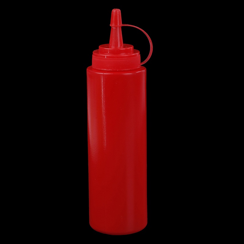 Botol Squeeze Bahan Plastik Ukuran 8oz Untuk Saus Cuka Minyak Kecap Salad