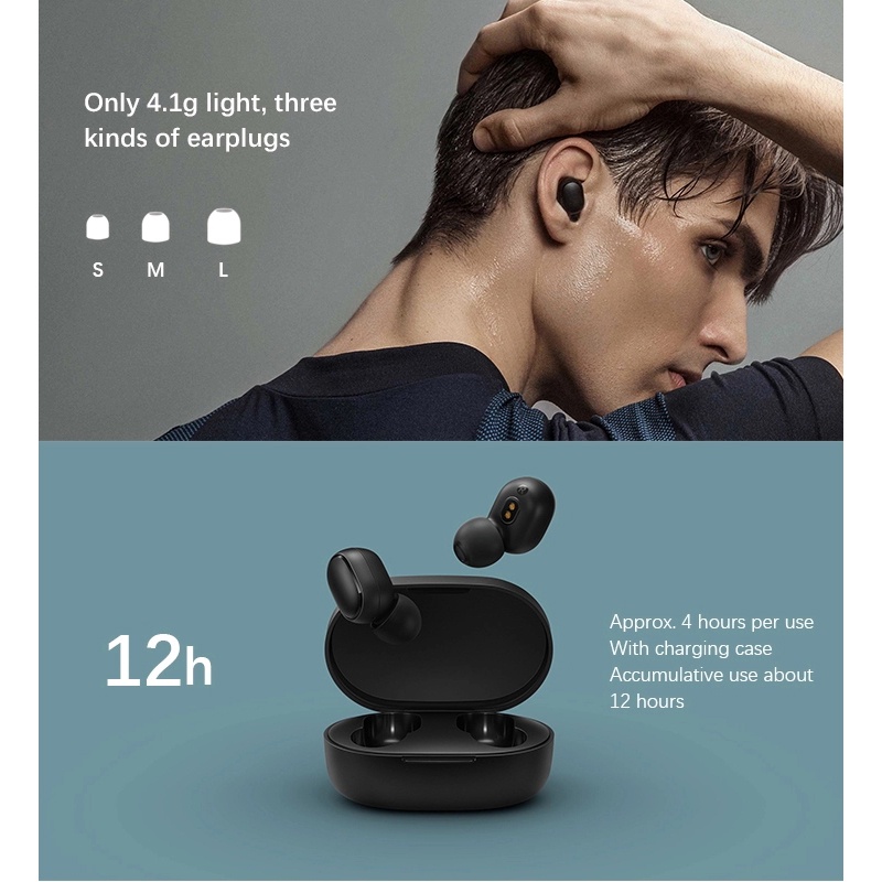 Xiaomi Headset Bluetooth Redmi AirDots S Earphone TWS Bluetooth 5.0 Wireless Gaming-6