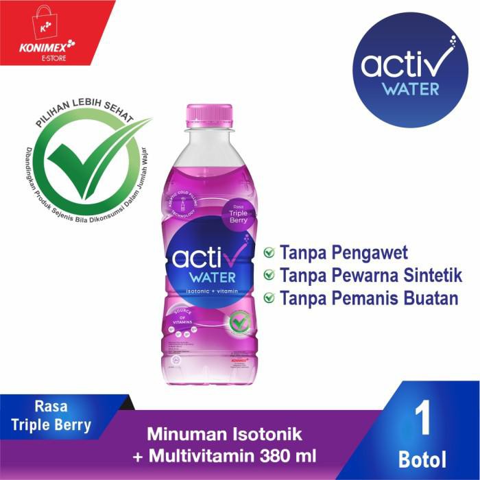 

ACTIV WATER TRIPLE BERRY MINUMAN ISOTONIK+MULTIVITAMIN BOTOL 380 ML