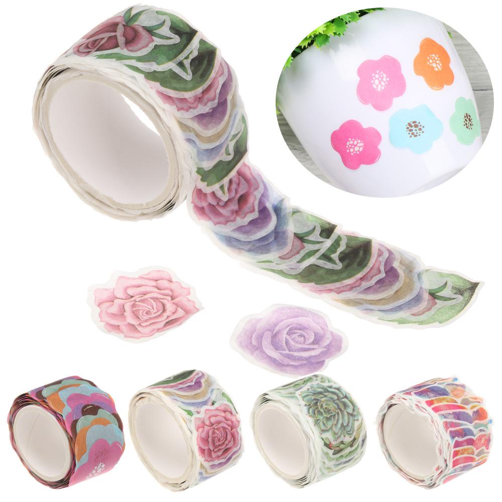 Tape / Selotip Washi Motif Bunga Untuk Scrapbook