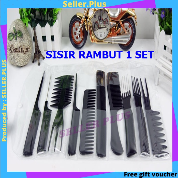 SP Sisir Rambut Pria Wanita Rontok Salon Profesional 1 SET Barbershop Keren Hair Comb