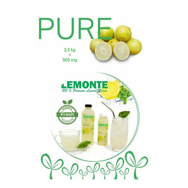 

LEMONTE 100% PERASAN LEMON MURNI