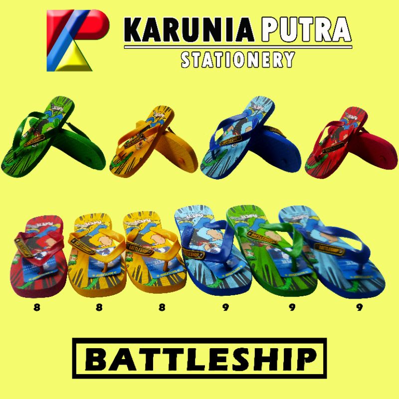 Battleship Sandal Jepit Anak Motif Karakter