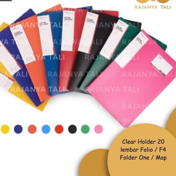 

☄ Clear Holder 20 lembar Folio / F4 Folder One / Map - Hitam ✹