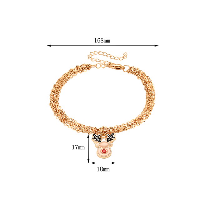 LRC Gelang Tangan Fashion Color Christmas Bracelet D18688