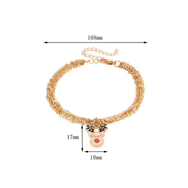 LRC Gelang Tangan Fashion Color Christmas Bracelet D18688