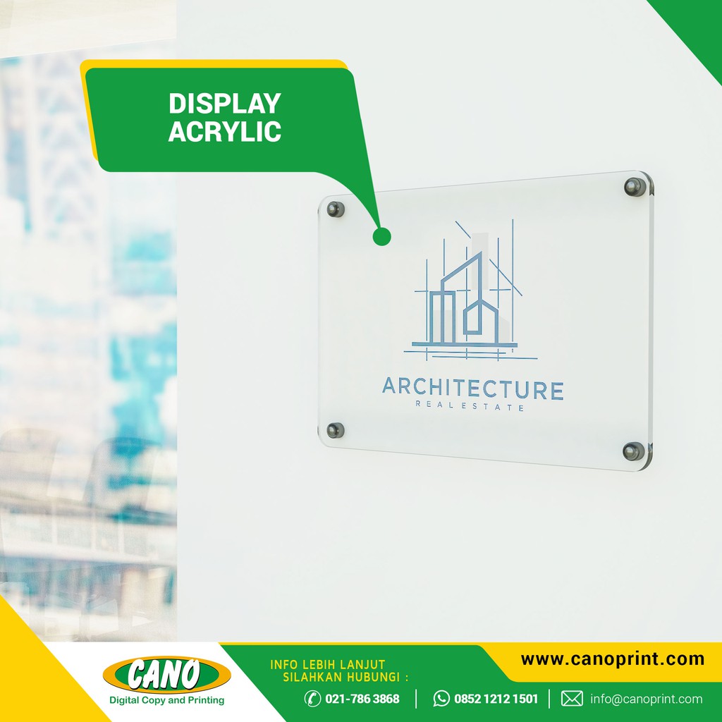 

Display Acrylic Ukuran 150 x 80 cm | Desain Custom
