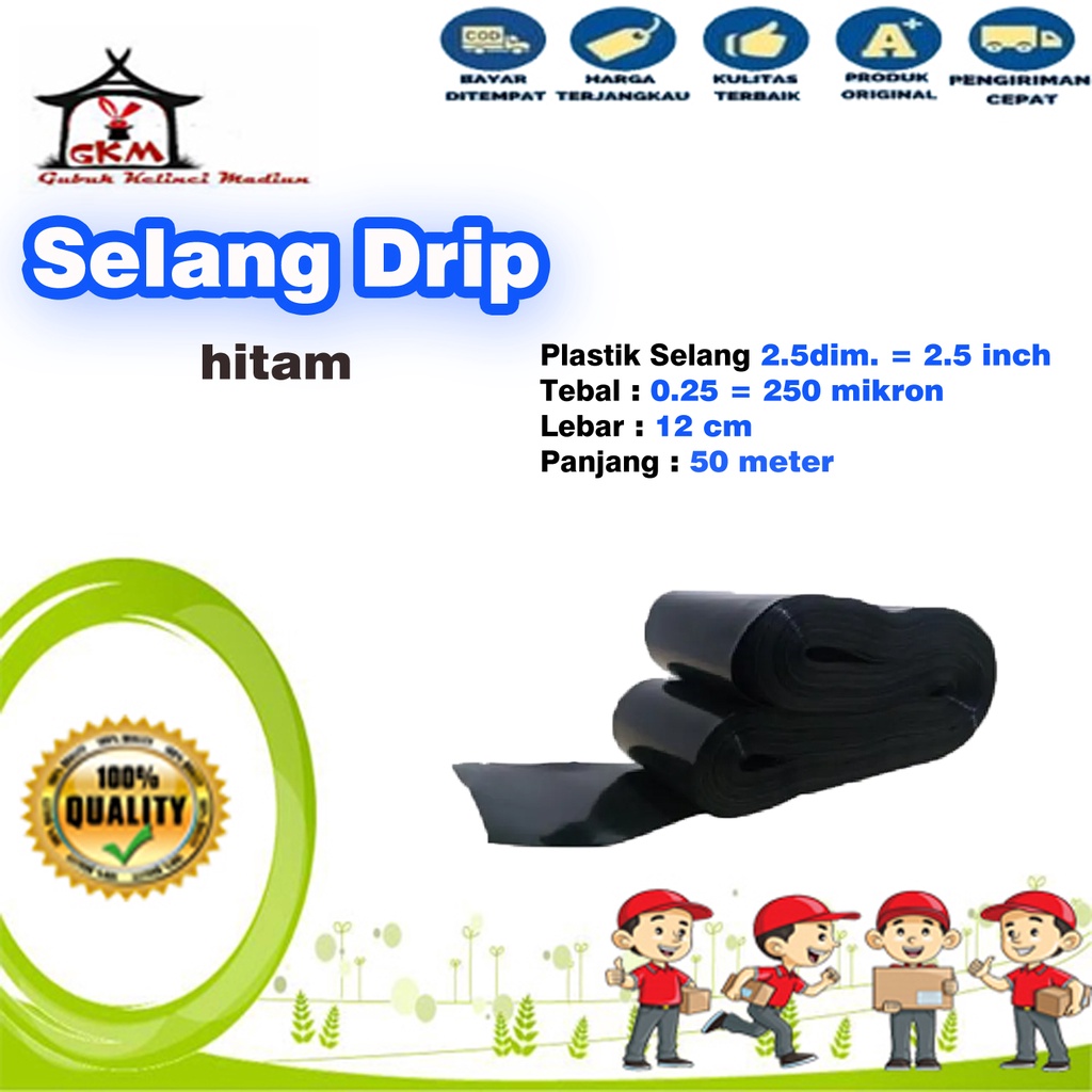 Selang Drip Selang Irigasi Selang Sawah 2.5 Inch 2.5 Dim 50 Meter