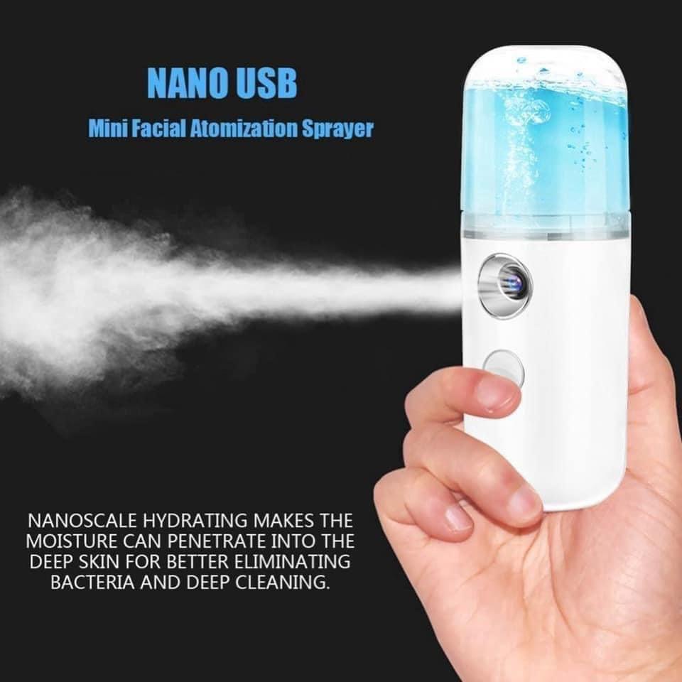 NANO SPRAY HUMUDIFIER SPRAY WAJAH PELEMBAP WAJAH MINI PORTABLE LED NANO DISINFECTAN SPRAYER UNISEX PRIA WANITA BR69