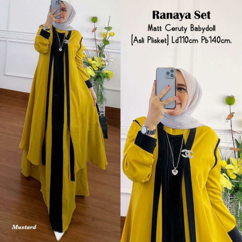 DRESS MUSLIM, baju wanita, baju gamis, dress, gamis, Baju gamis, fashion wanita, Ranaya Set