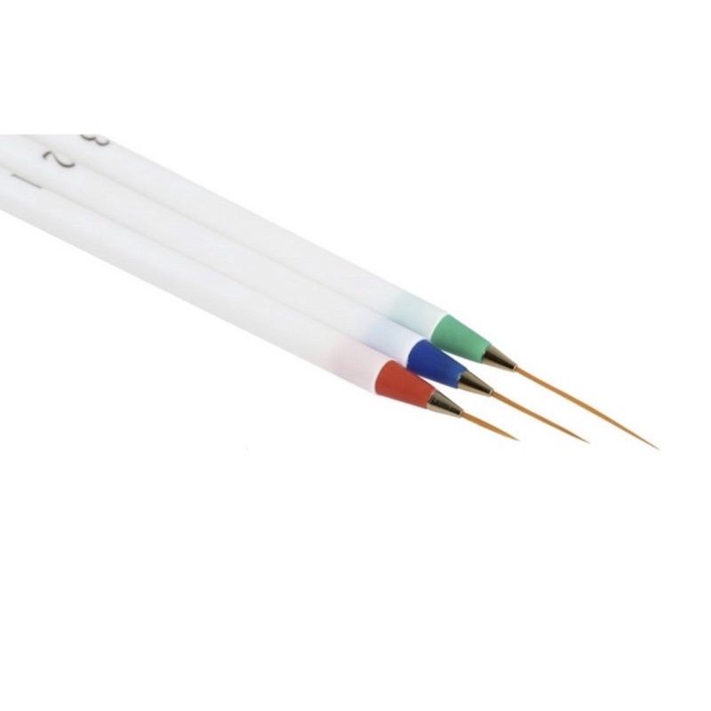 

Brush nail art set 3 merah-biru-hijau