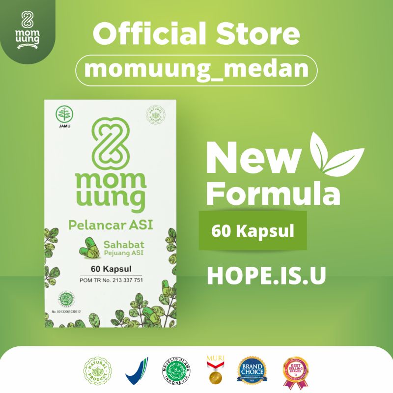 ASI BOOSTER MOM UUNG 60 KAPSUL BPOM HERBAL HALAL KELOR CAP PELANCAR ASI MEDAN SUMATERA UTARA