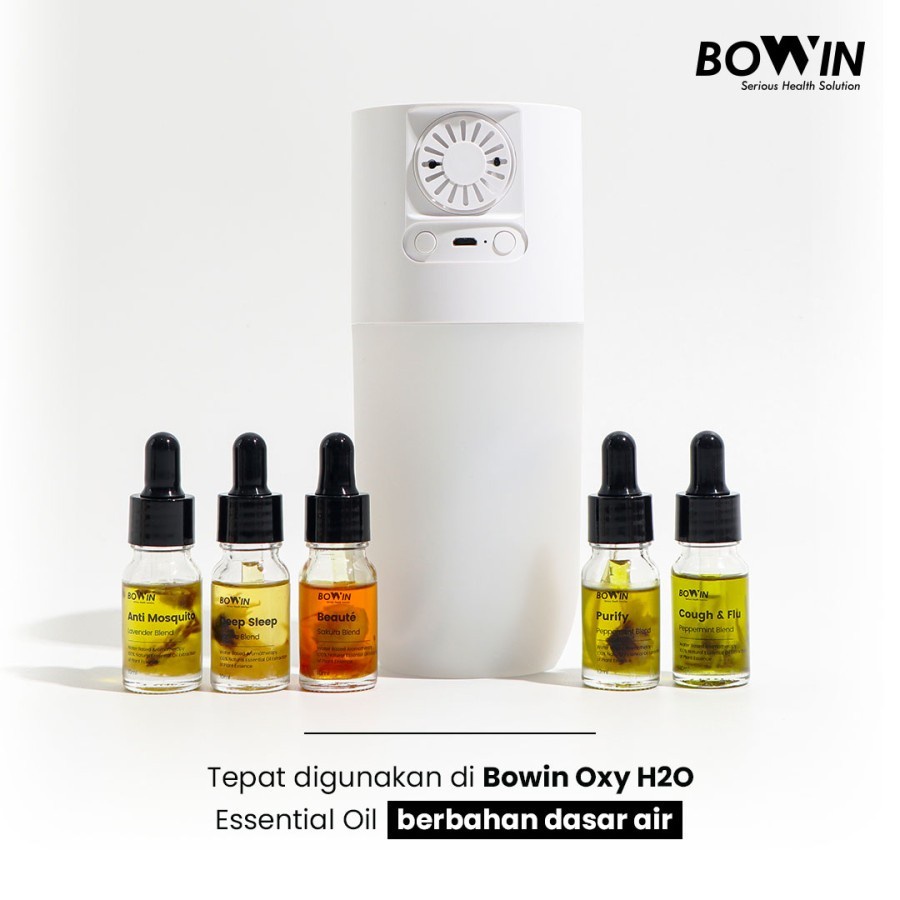 Bowin Essential Oil Water Based Air Peppermint Batuk Flu Pilek Organic