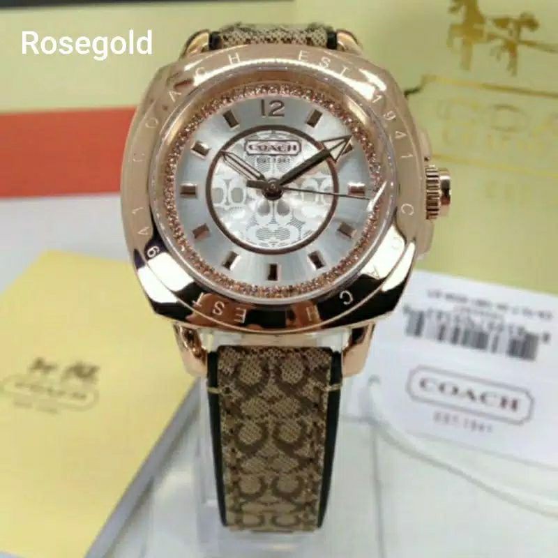 [ Original 100% ] - JAM TANGAN PRIA WANITA | RANTAI | KULIT | KARET | MURAH | Wanita Coach Fashion W