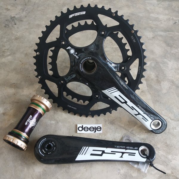 COLORPLUS CRANKSET FSA 53/39 BLACK FOR BIRDY